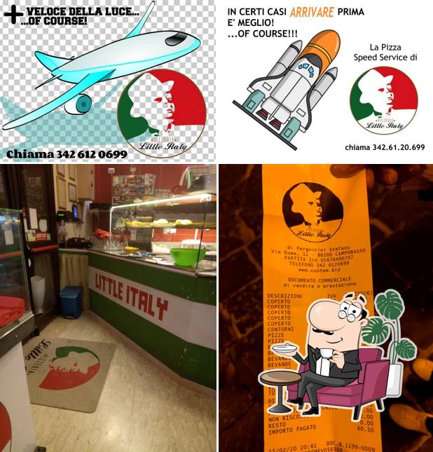 Gli interni di Pizzeria Little Italy