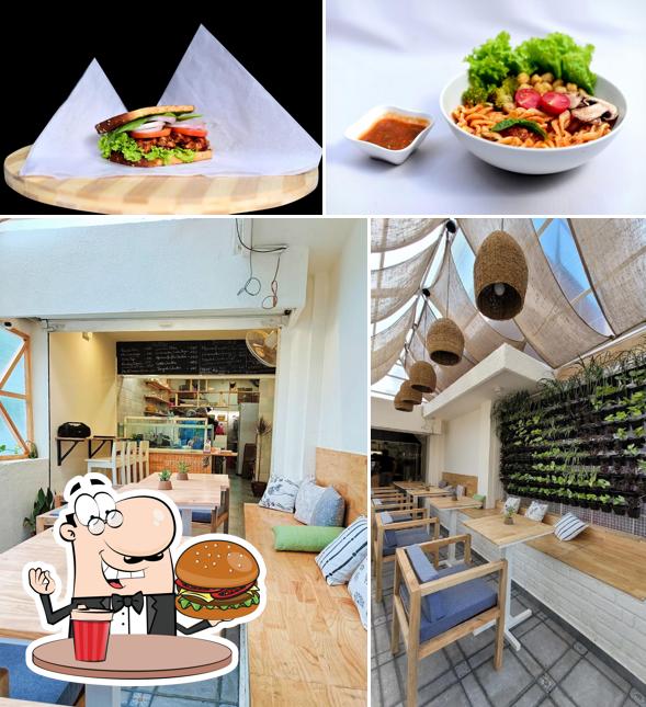Order a burger at Greendays Salads
