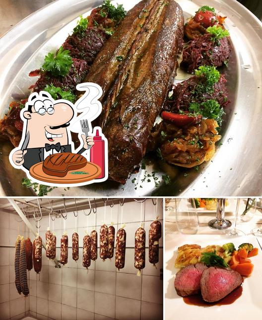 Prova i piatti di carne a Restaurant Harmonie