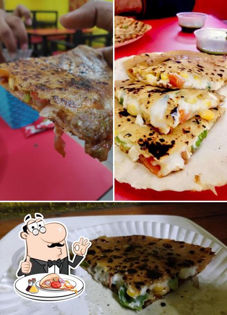Try out pizza at Hurry's Paratha