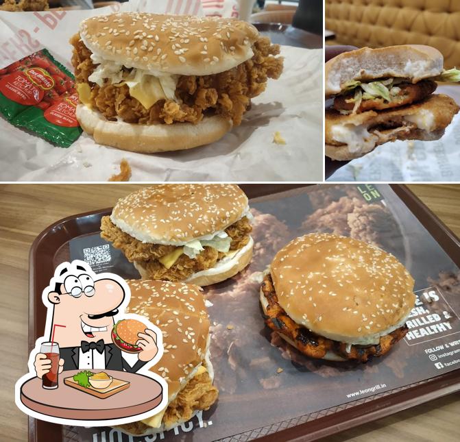 Get a burger at Leon's Burgers & Wings Kalidasa Road