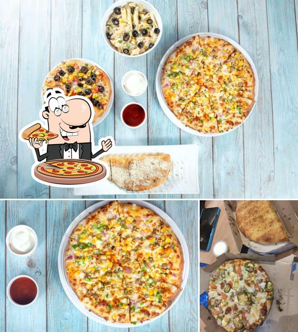 Pick pizza at Roms Pizza