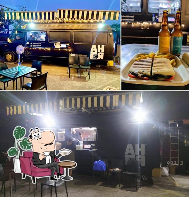 The restaurant's interior and beer
