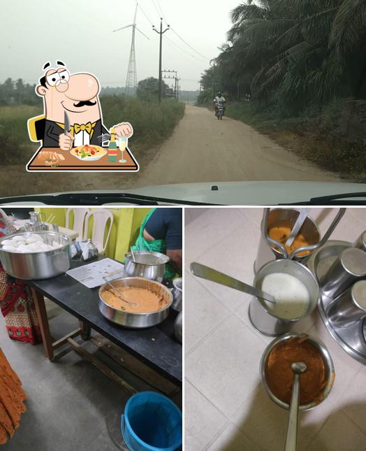 The picture of food and exterior at Balan Mess