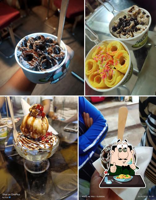 Meals at Panna's Pan Roll Icecream Parlour