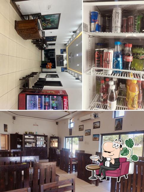 The interior of Shivaji Restaurant