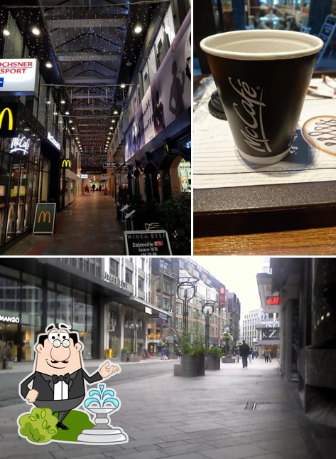 Guarda la immagine che presenta la esterno e bevanda di McDonald’s Restaurant