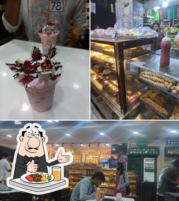 This is the picture showing food and interior at Entree cafe