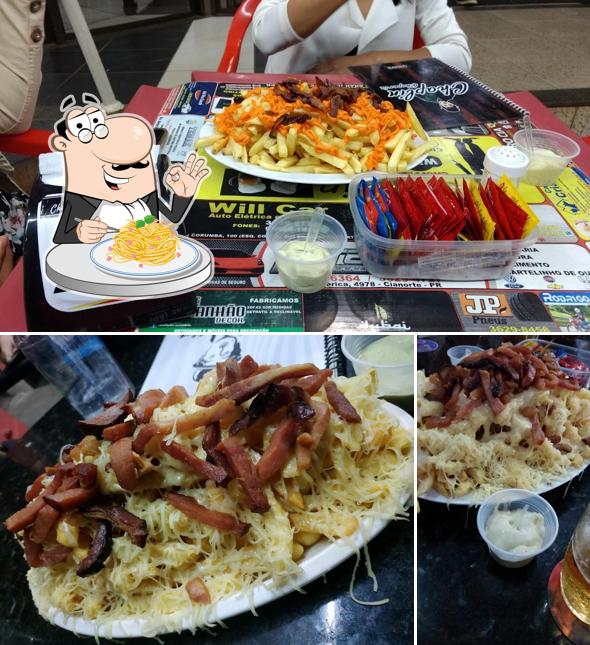 Espaguete carbonara em Chaplin Choperia