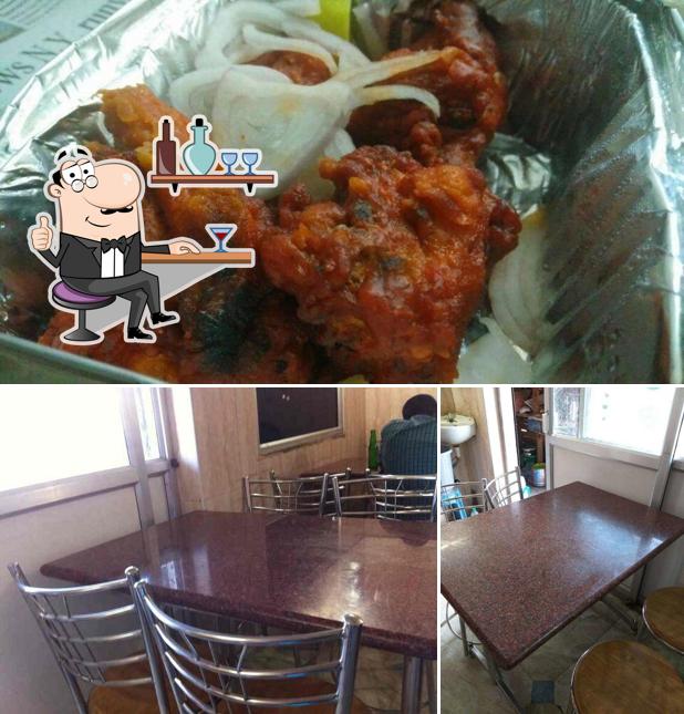 Among different things one can find interior and food at Express briyani