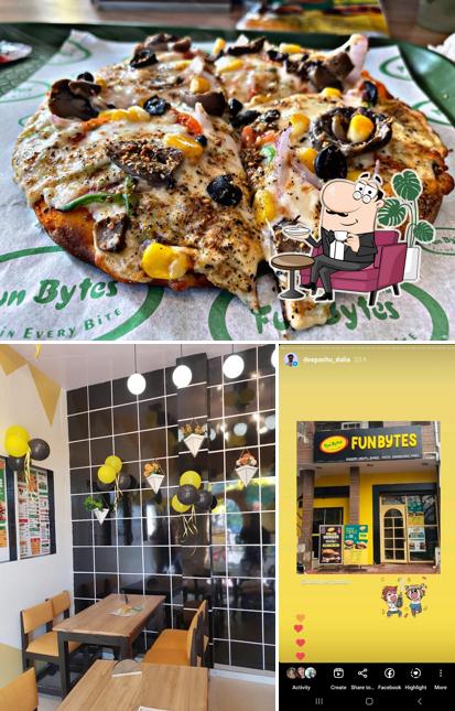 The image of interior and food at Fun bytes barnai
