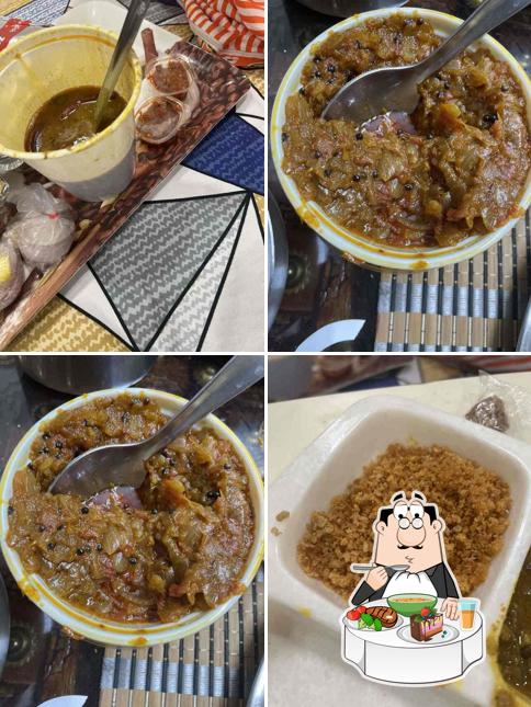 Hot and sour soup at Mharo Rajasthan