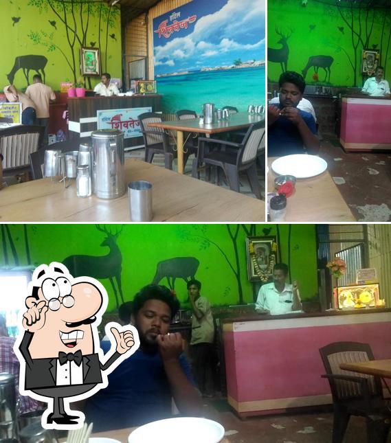 The interior of Hotel Shivtej Veg & Non Veg Restaurant