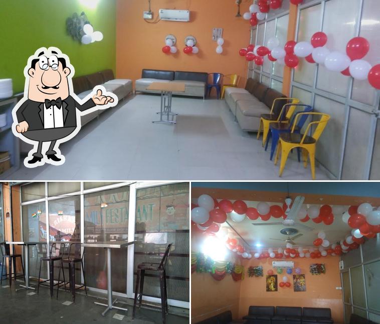 The interior of Krishna Restaurant