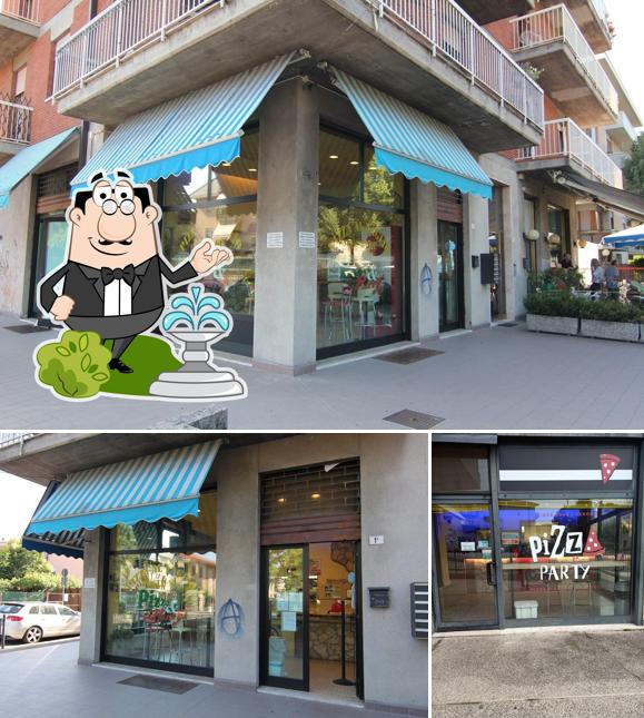 PIZZA E PARTY si caratterizza per la esterno e interni