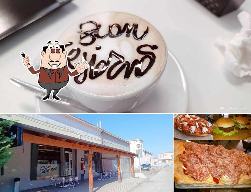 Bar in zona si caratterizza per la cibo e esterno