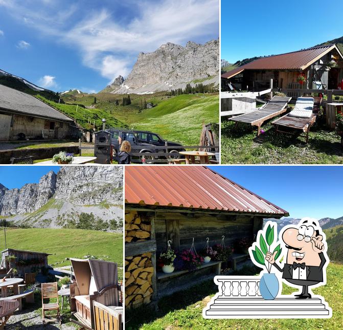 Goditi la vista dagli esterni di Alp Grimmi