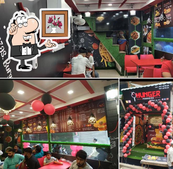 The image of interior and burger at Hunger paradise