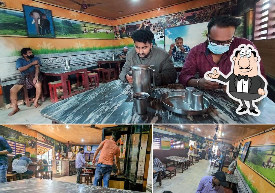 The interior of Kailasam Vegeterian Cafe