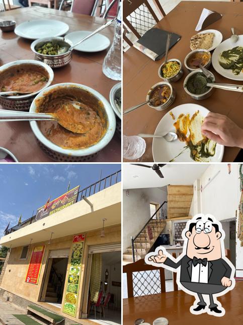 Check out the picture depicting interior and food at Thali house restaurant
