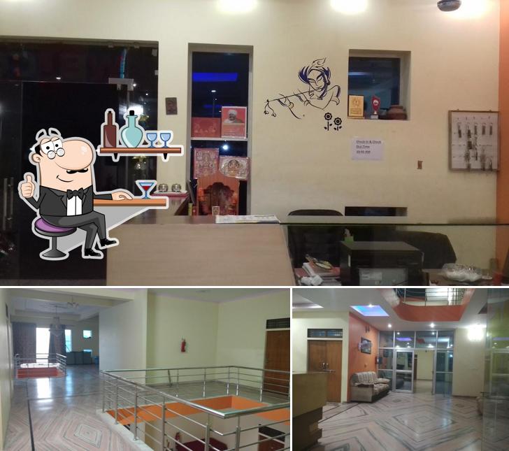 Take a seat at one of the tables at Hotel Sunshine Pilani