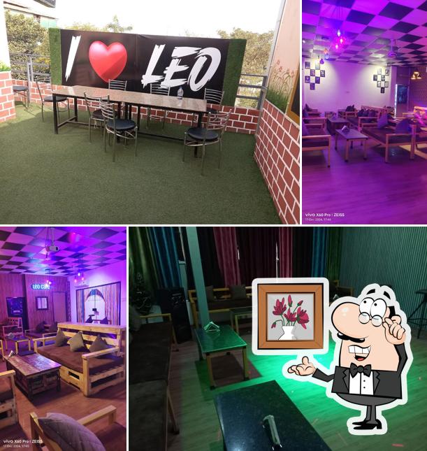 Take a seat at one of the tables at Leo Cafe