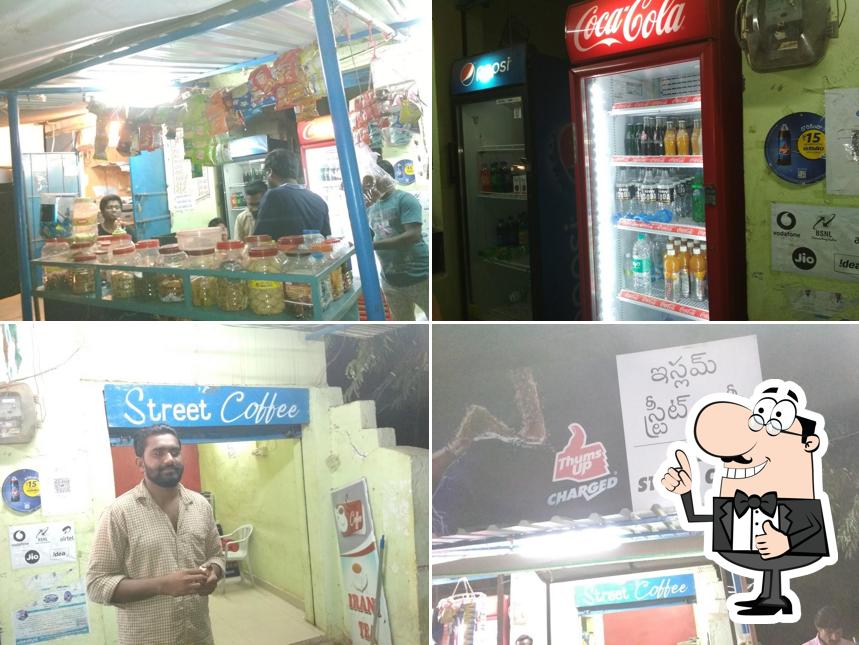 Look at this image of Street coffee & cigarette shop