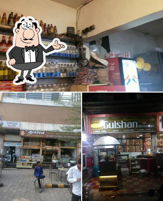 This is the image displaying interior and beverage at Gulshan Restaurant