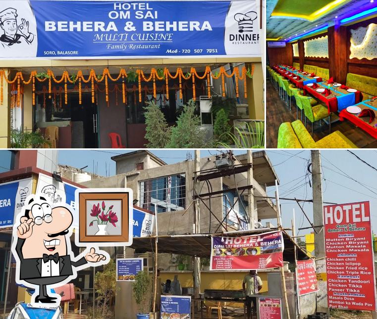 The interior of Om Sai Behera And Behera Restaurant