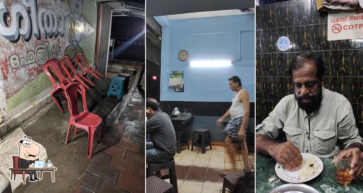 The interior of E.K Tea Shop, Balussery