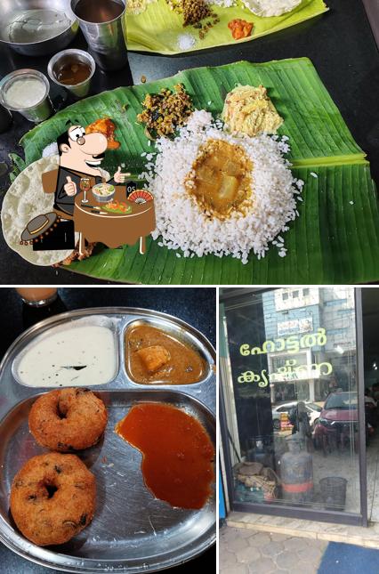 Take a look at the picture showing food and exterior at HOTEL KRISHNA Kacherippadi, Manjeri