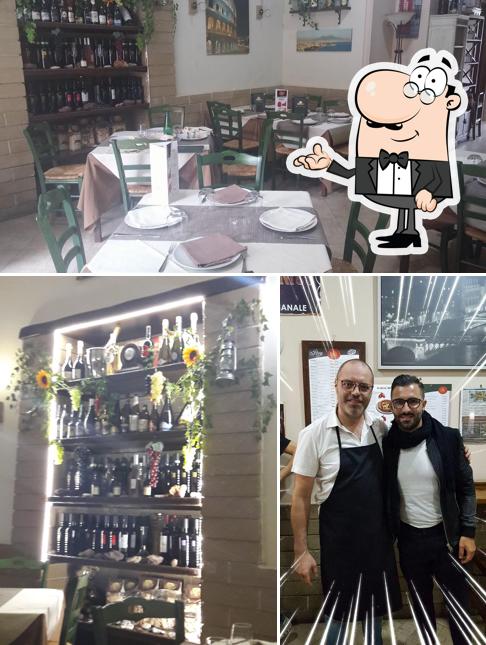 Guarda la immagine che mostra la interni e bancone da bar di Ristorante Pizzeria trattoria A Modo Nostro