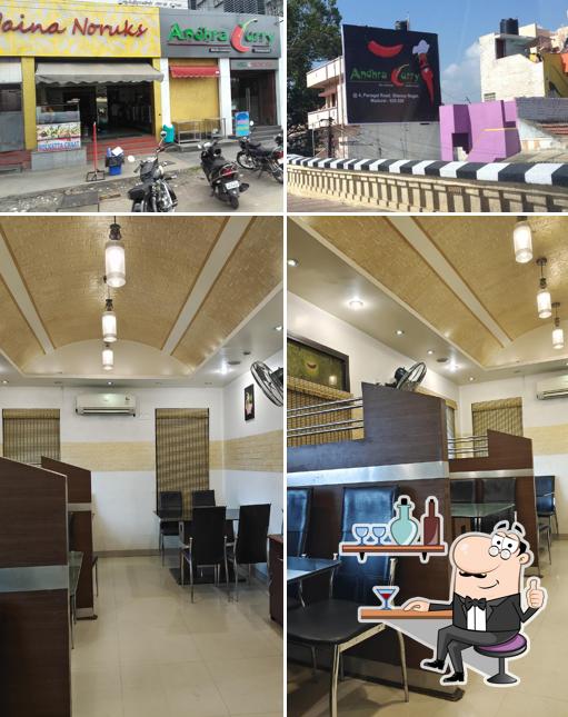 The interior of Andhra Curry Restaurant- Authentic Andhra cuisine