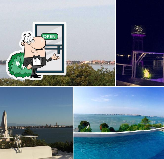 Puoi goderti l'aria fresca da seduto all'esterno di Sagra Rooftop Restaurant and Bar