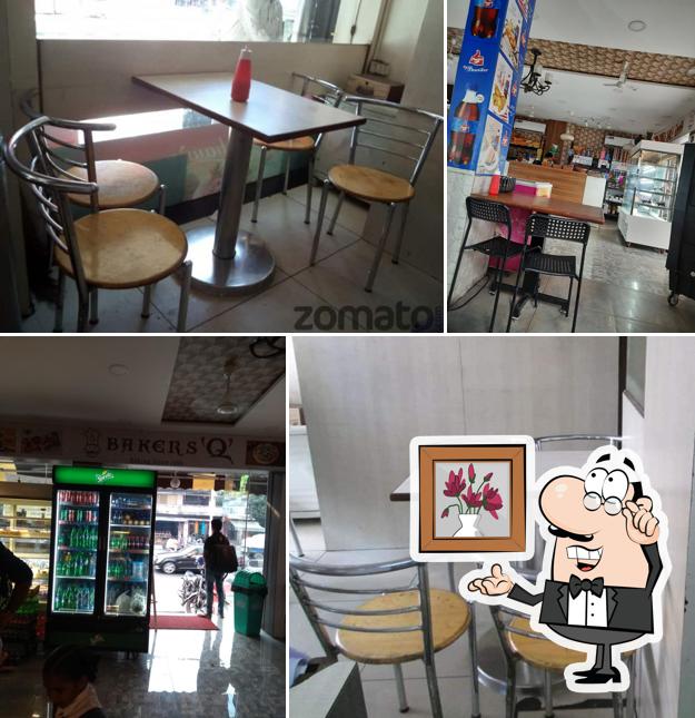 Take a seat at one of the tables at Bakers 'Q'