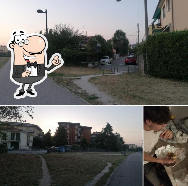 Tra le varie cose da Il Re Del Kebab si possono trovare la esterno e cibo