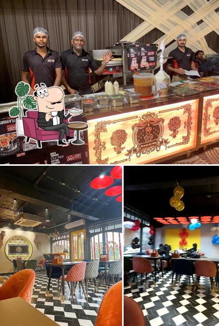 The interior of Angry Oven Pizza