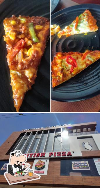 British Pizza Mehsana. is distinguished by food and exterior