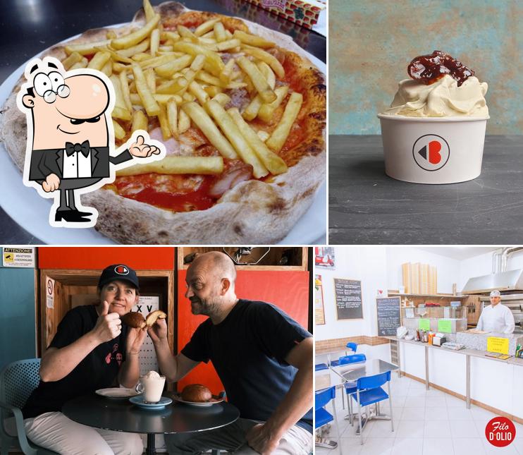 Dai un’occhiata alla immagine che mostra la interni e cibo di Pizzeria Filo D'Olio