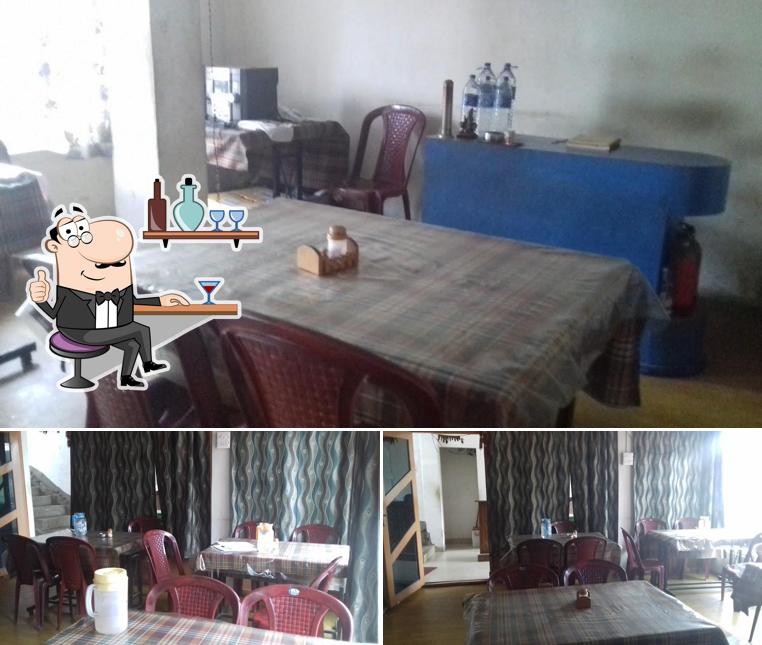 The interior of Abhilasha Restaurant