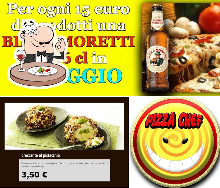 La foto della cibo e birra di Pizza Chef