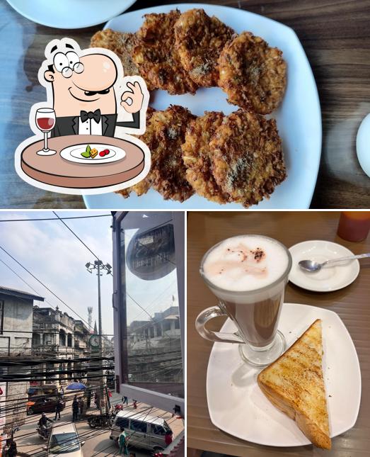 This is the image showing food and interior at Plus Point