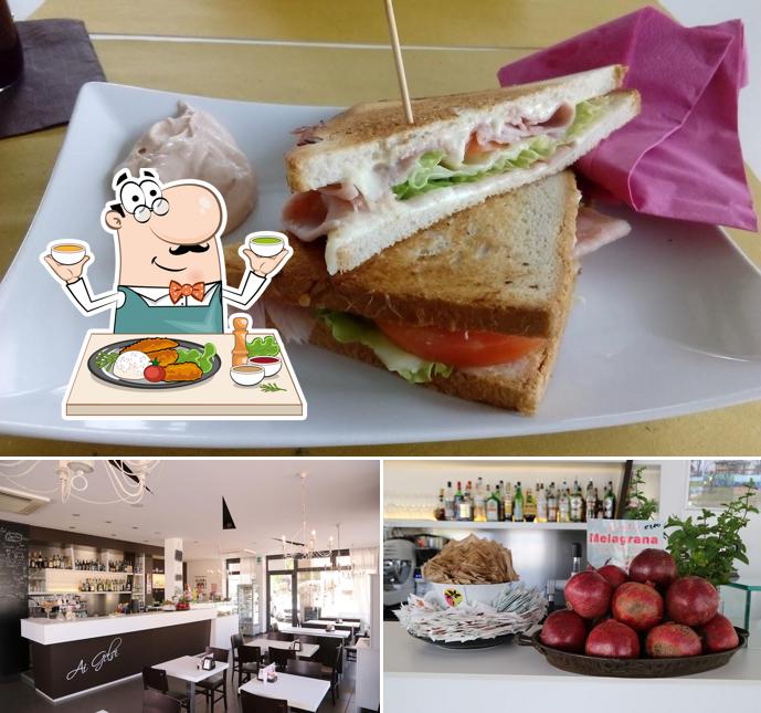 La cibo e interni del ristorante