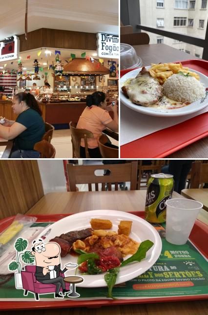 O interior do Divino Fogão