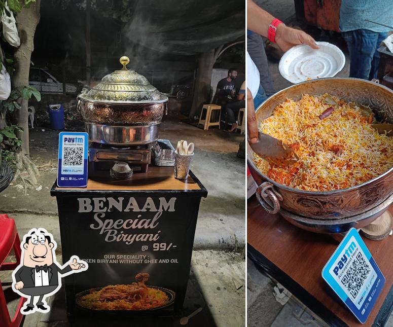 The interior of Benaam Biryani