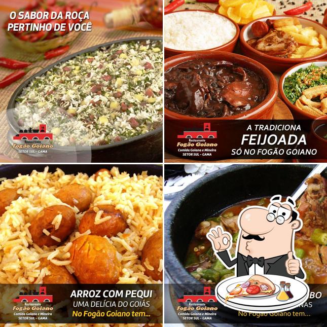 Experimente pizza no Restaurante Fogão Goiano