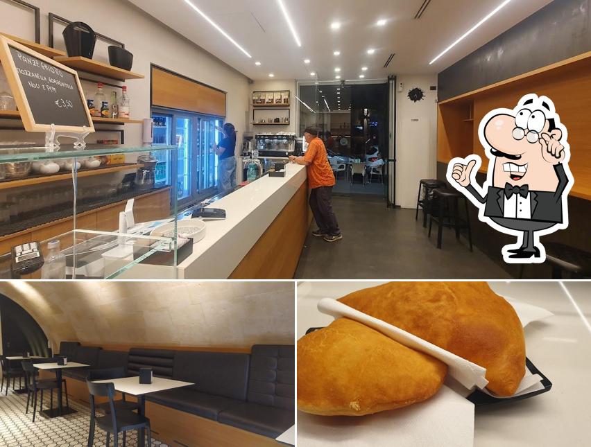 La interni e cibo del ristorante