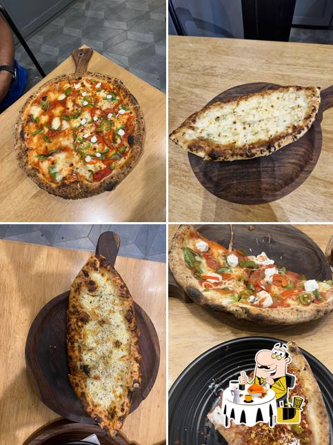 Food at Flames Pizza