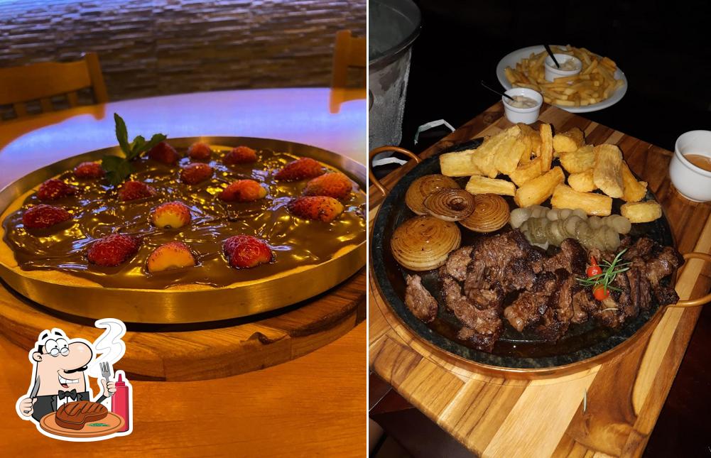 Grecco 270 Pizza Bar serve refeições de carne