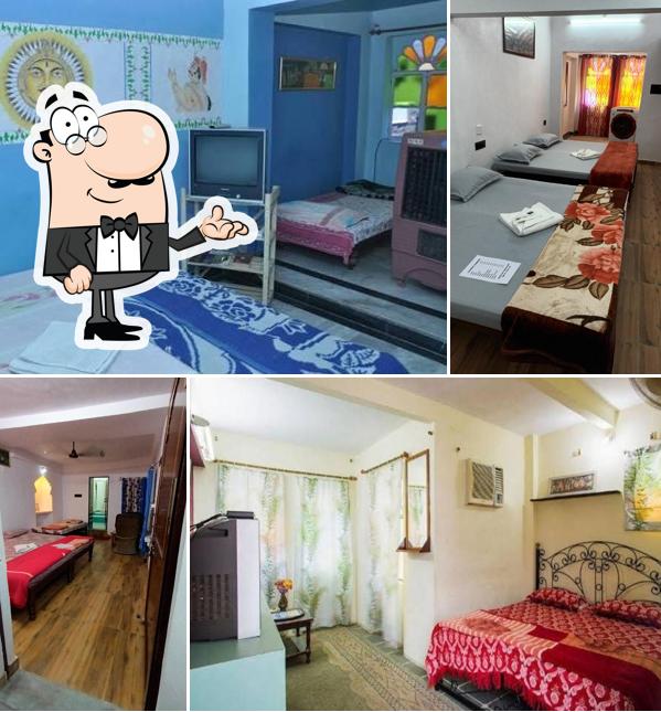The interior of Jag Niwas Guest House and pure veg restaurant
